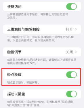 前锋苹果授权维修站分享iPhone轻点无法唤醒怎么办