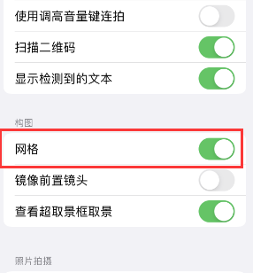 前锋苹果手机维修网点分享iPhone如何开启九宫格构图功能 