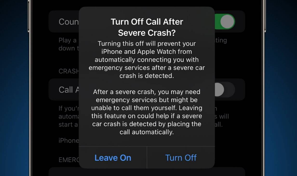 前锋苹果14维修分享 iPhone 14 和 Apple Watch 上关闭崩溃检测 